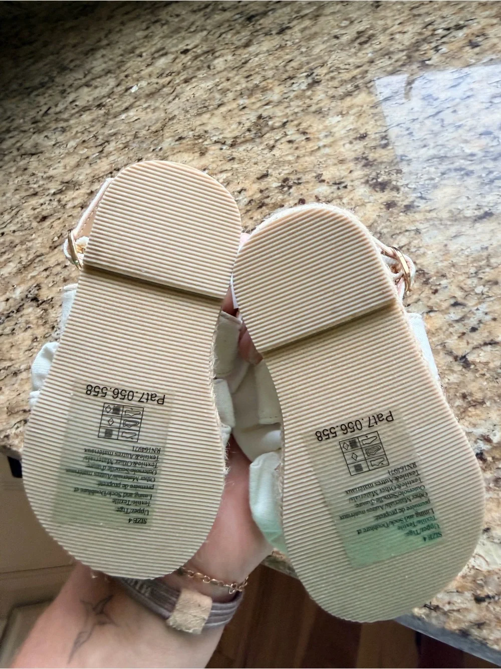 Janie and Jack Ivory Bow Espadrille Sandals